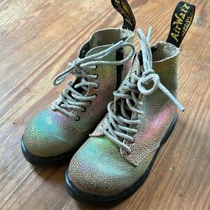 Dr. Martens sz 7 1460 pascal iridescent little kid boots
